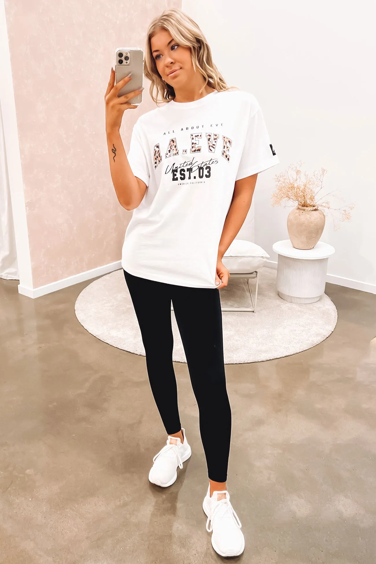 Jordan Leopard Tee White