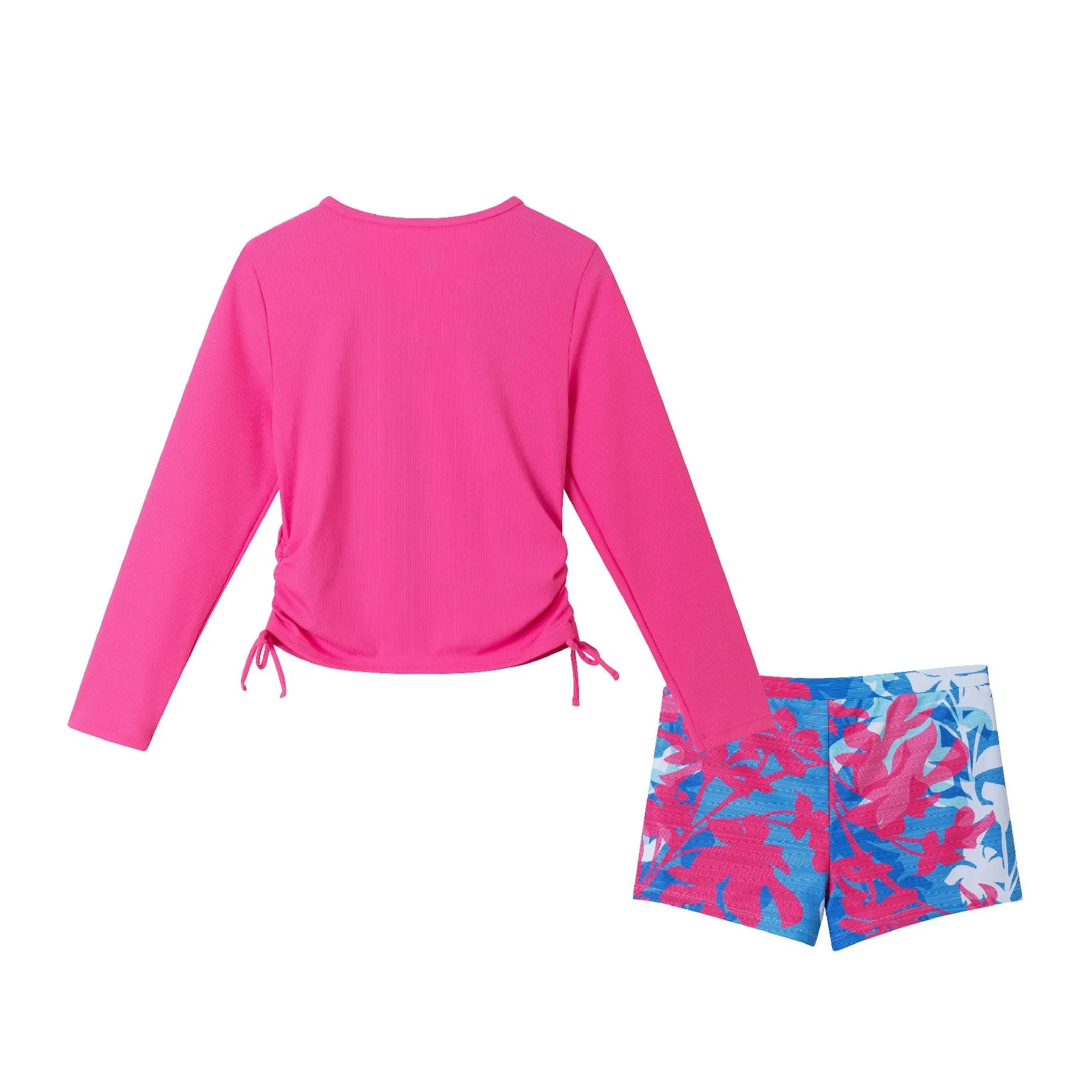 Kids (7-16) Rashguard & Short Set | Pink & Blue