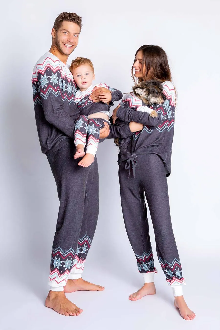 KIDS FESTIVE FAIR ISLE PJ SET
