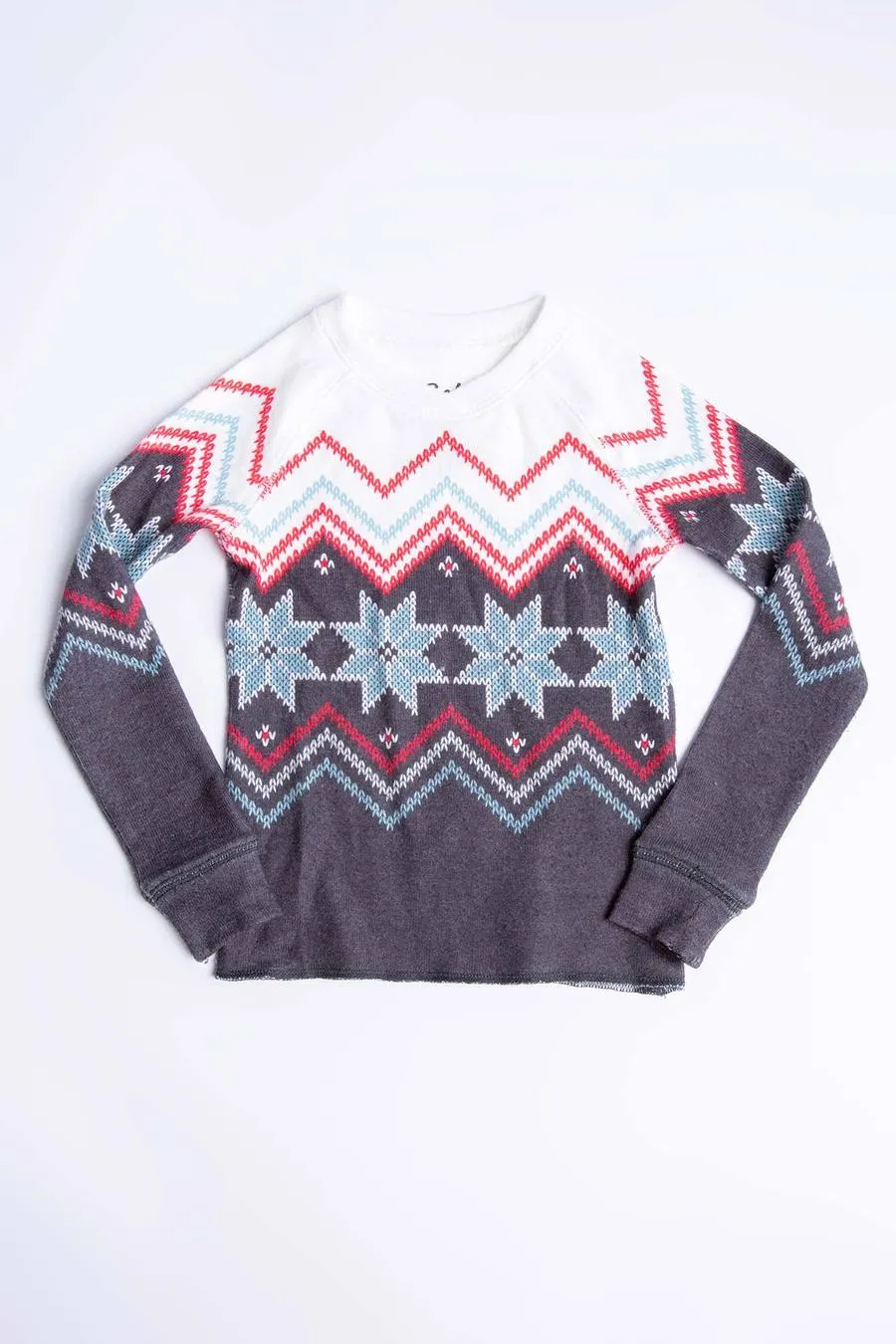 KIDS FESTIVE FAIR ISLE PJ SET