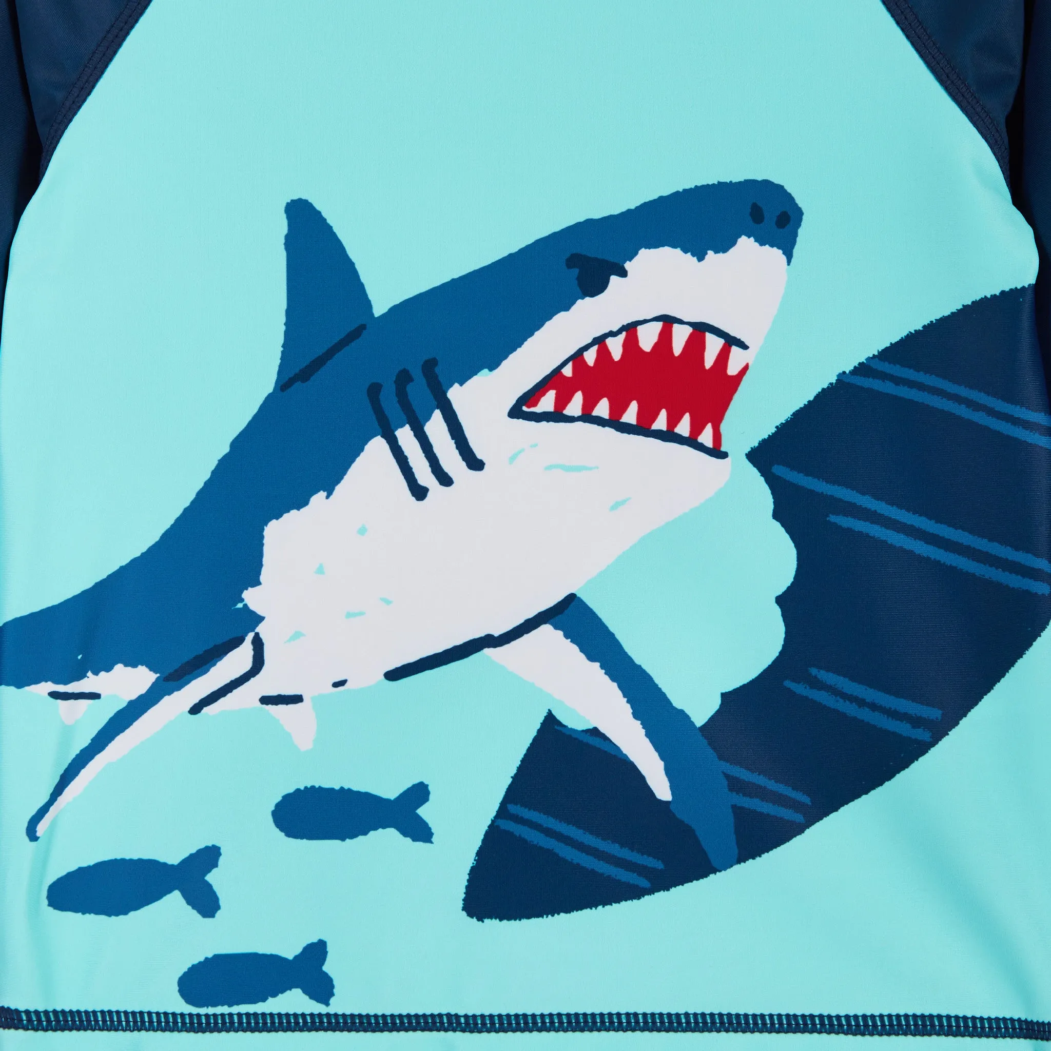 Kids Raglan Rashguard and Boardshort Set | Shark Graphic