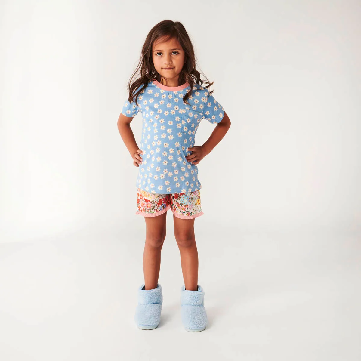Kip & Co Forever Floral SS Tee & Frill Shorts PJ Set