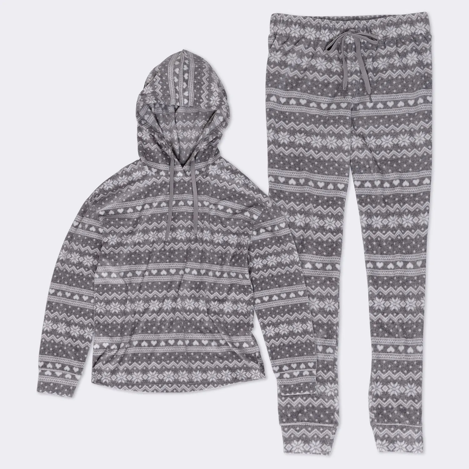 Ladies 2-PC Brushed Waffle Cozy Pajama Set