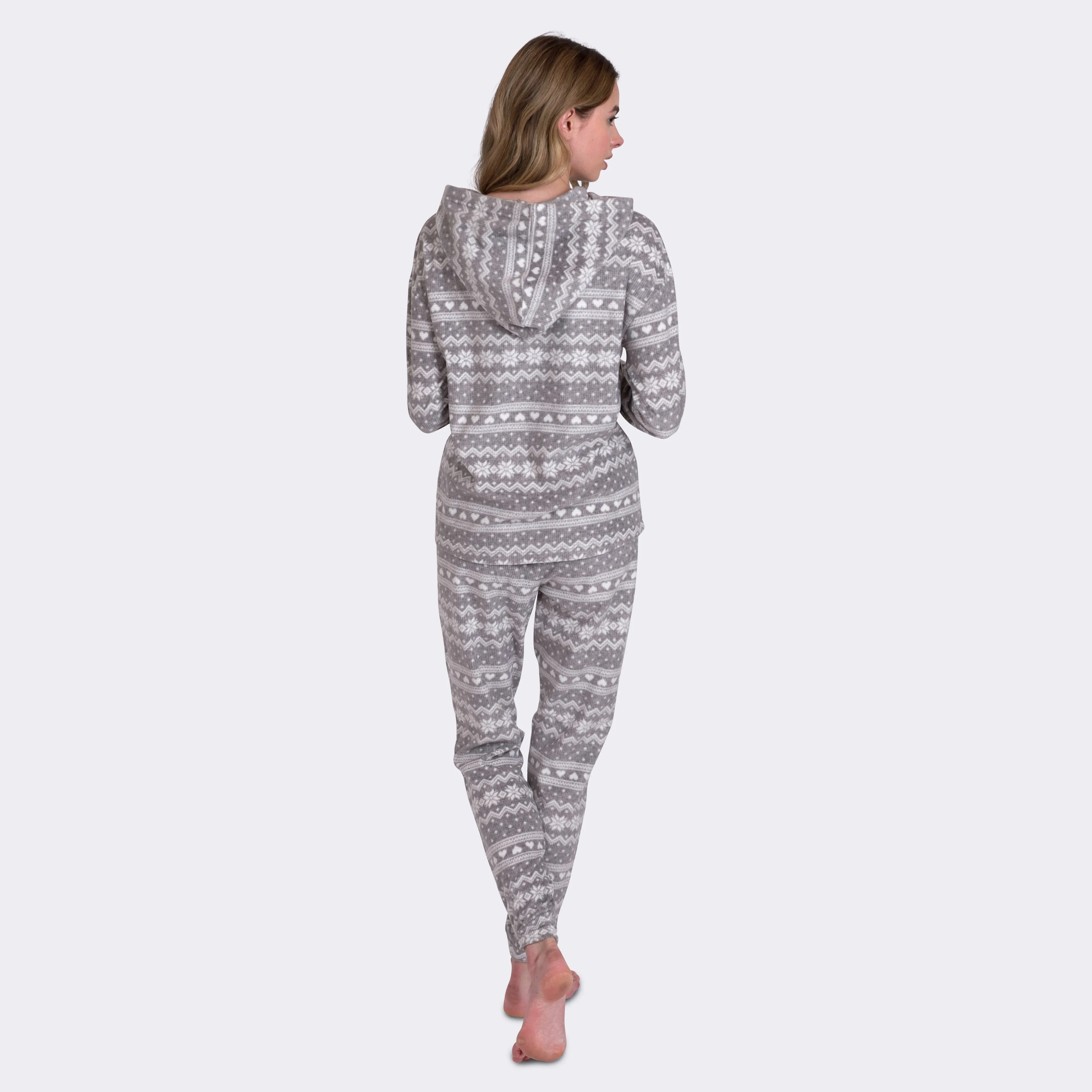 Ladies 2-PC Brushed Waffle Cozy Pajama Set