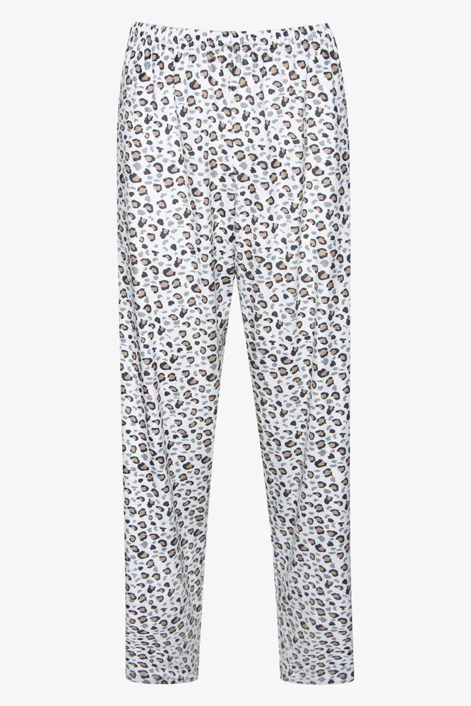 Leopard Pyjamas White