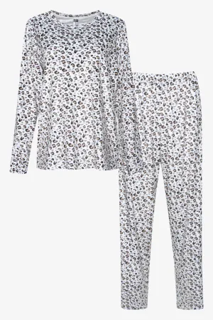 Leopard Pyjamas White