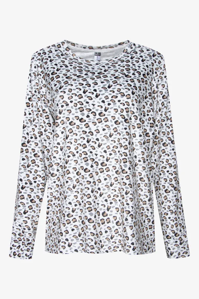 Leopard Pyjamas White