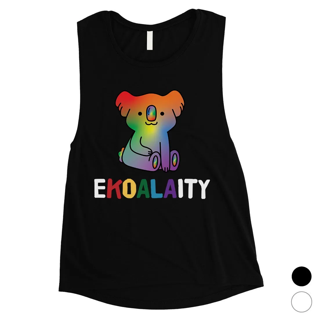 LGBT Ekoalaity Koala Rainbow Womens Muscle Top