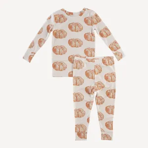 long sleeve crew neck pj set | harvest pumpkin | lenzing modal