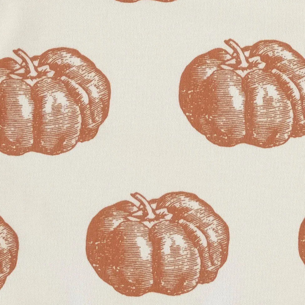 long sleeve crew neck pj set | harvest pumpkin | organic cotton interlock