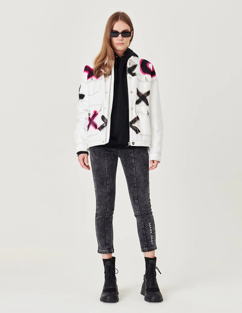 Love x Hug Graffiti Denim Jacket
