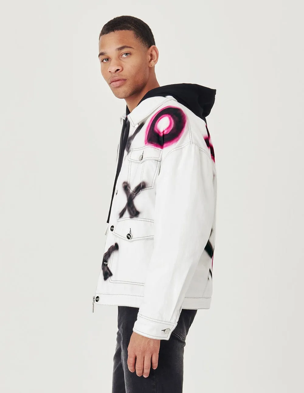 Love x Hug Graffiti Denim Jacket