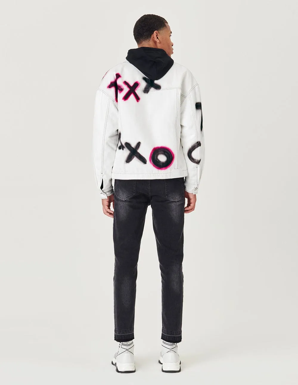 Love x Hug Graffiti Denim Jacket