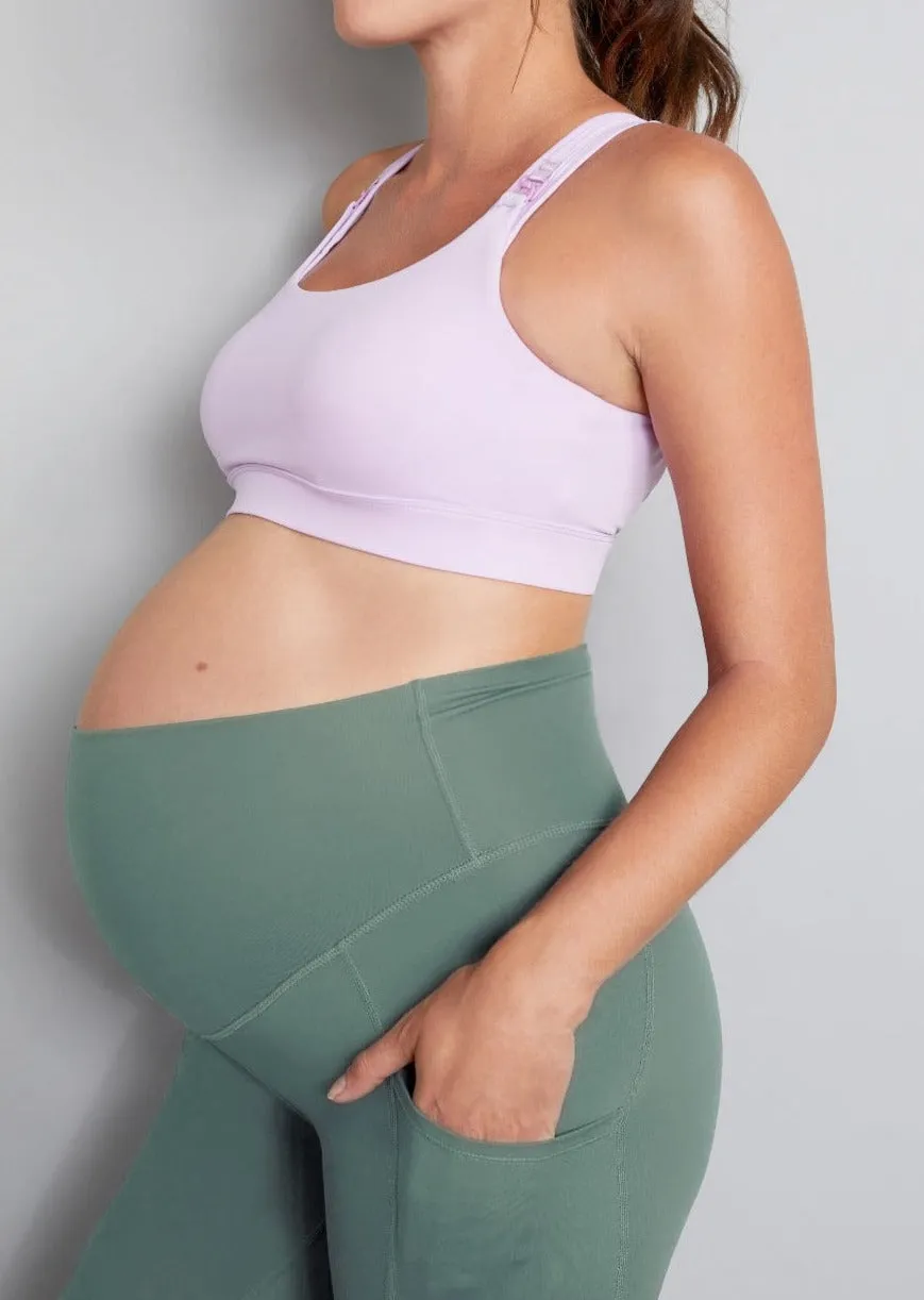 Luxe Maternity & Postnatal Leggings - Sage
