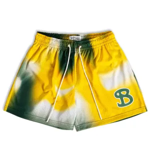 MARCH SLAM SHORTS - GREEN, YELLOW, WHITE