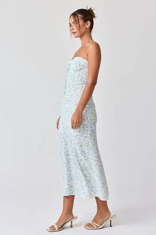 Maya Strapless Corset Midi Dress