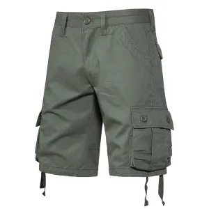 Men's Cotton Cargo  Knee  Tactical Multi-pocket  Shorts