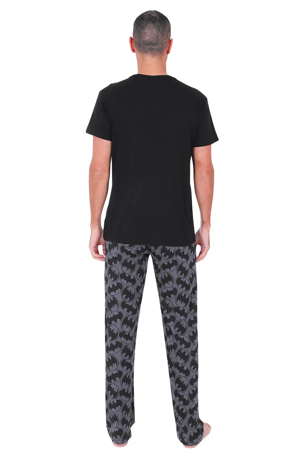 Men's Official Batman pocket Long Pyjamas Sizes S to 2XL Mens Pjs