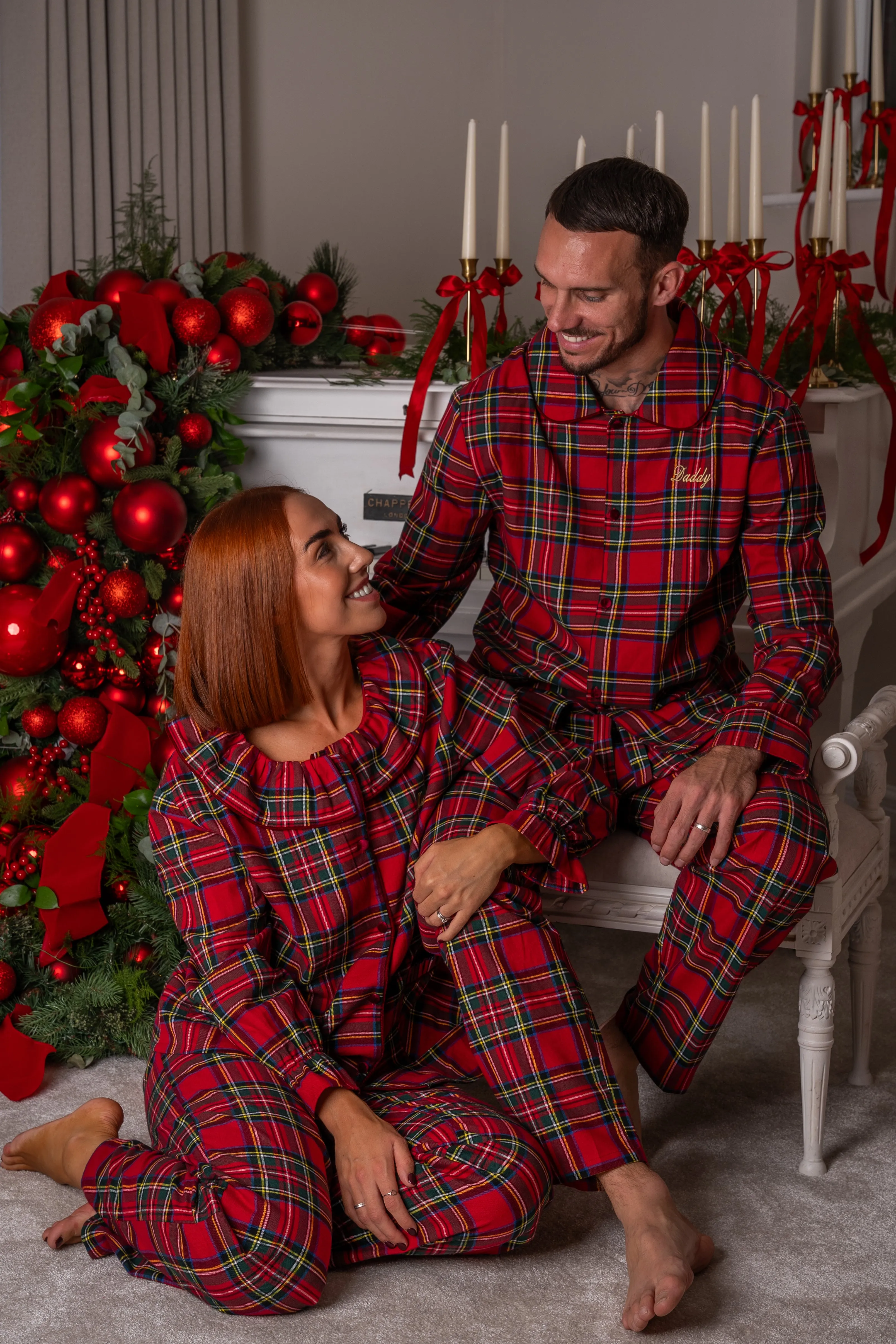 Mens Personalised Tartan Luxury Cotton Pants Set