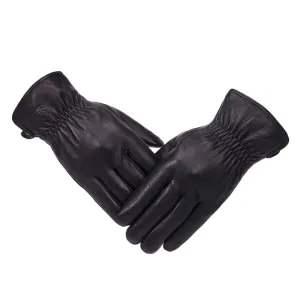 Men's Sheepskin Leather Warm Gloves