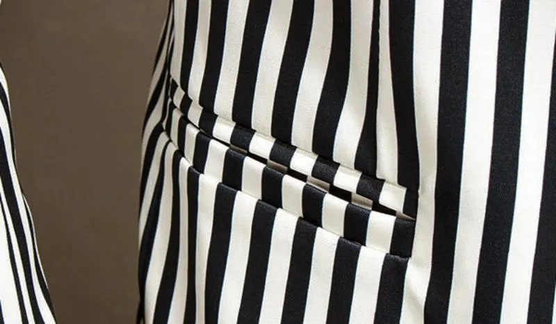 Men's Slim Fit Striped Blazer | Plus Size