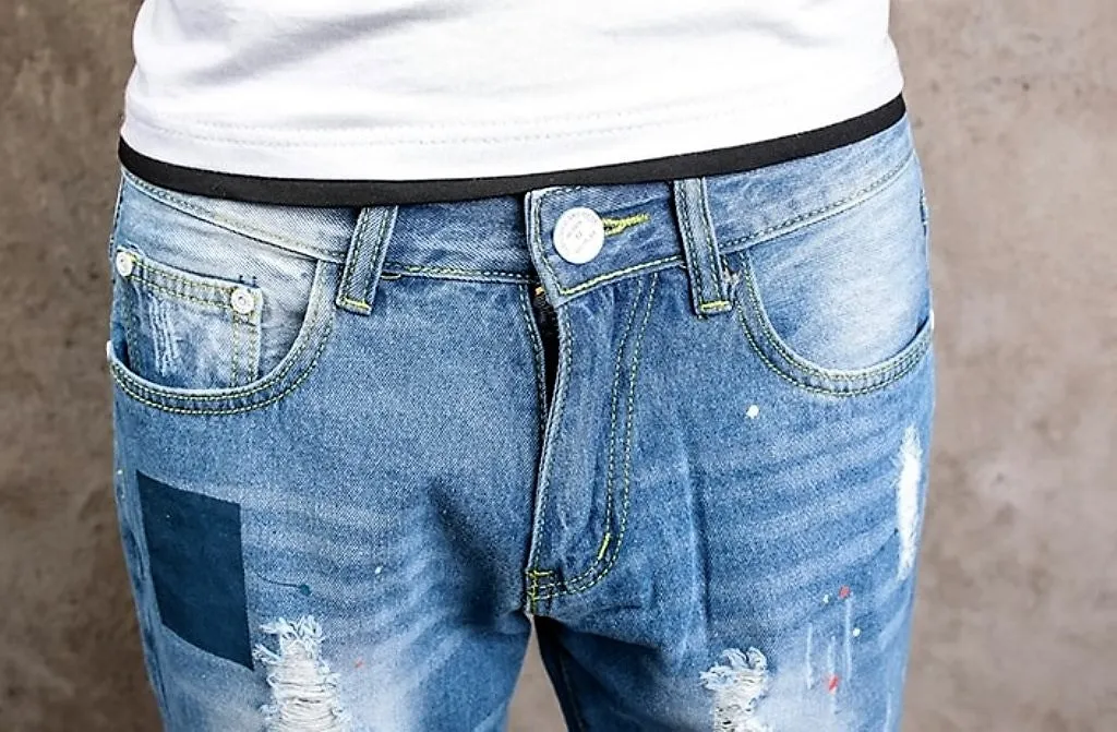 Men's Summer Casual Ripped Denim Shorts