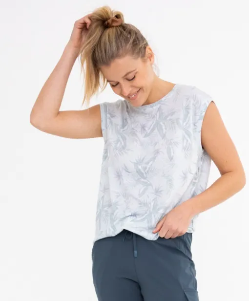 MOB Tropical Hi-Lo Muscle Tee