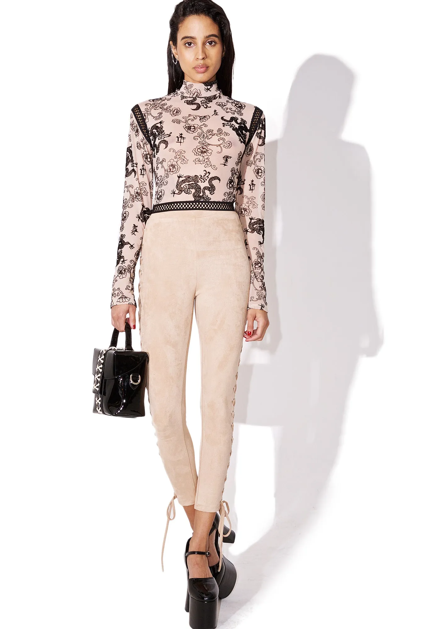 Nude Un-Tie Me Corset Leggings