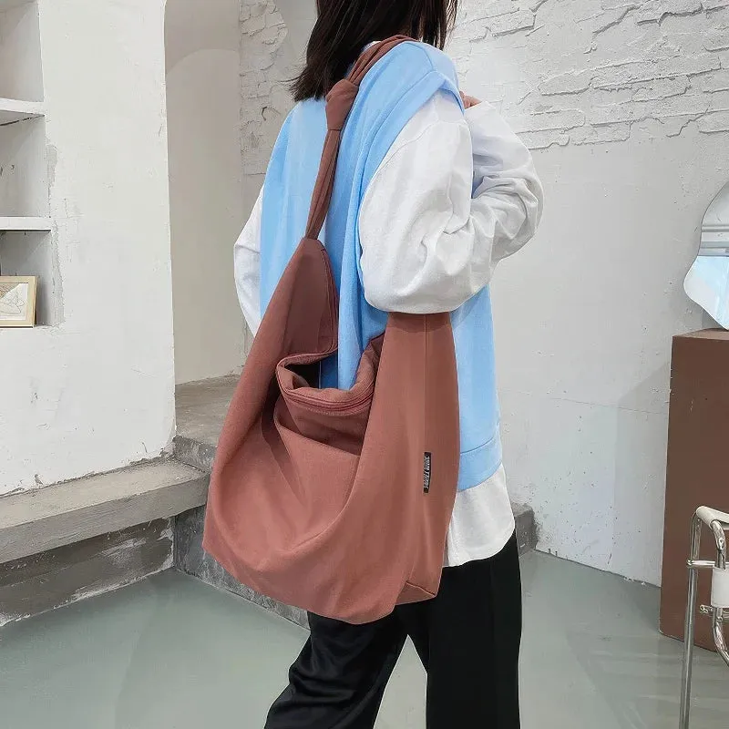 Nylon shoulder and crossbody bag