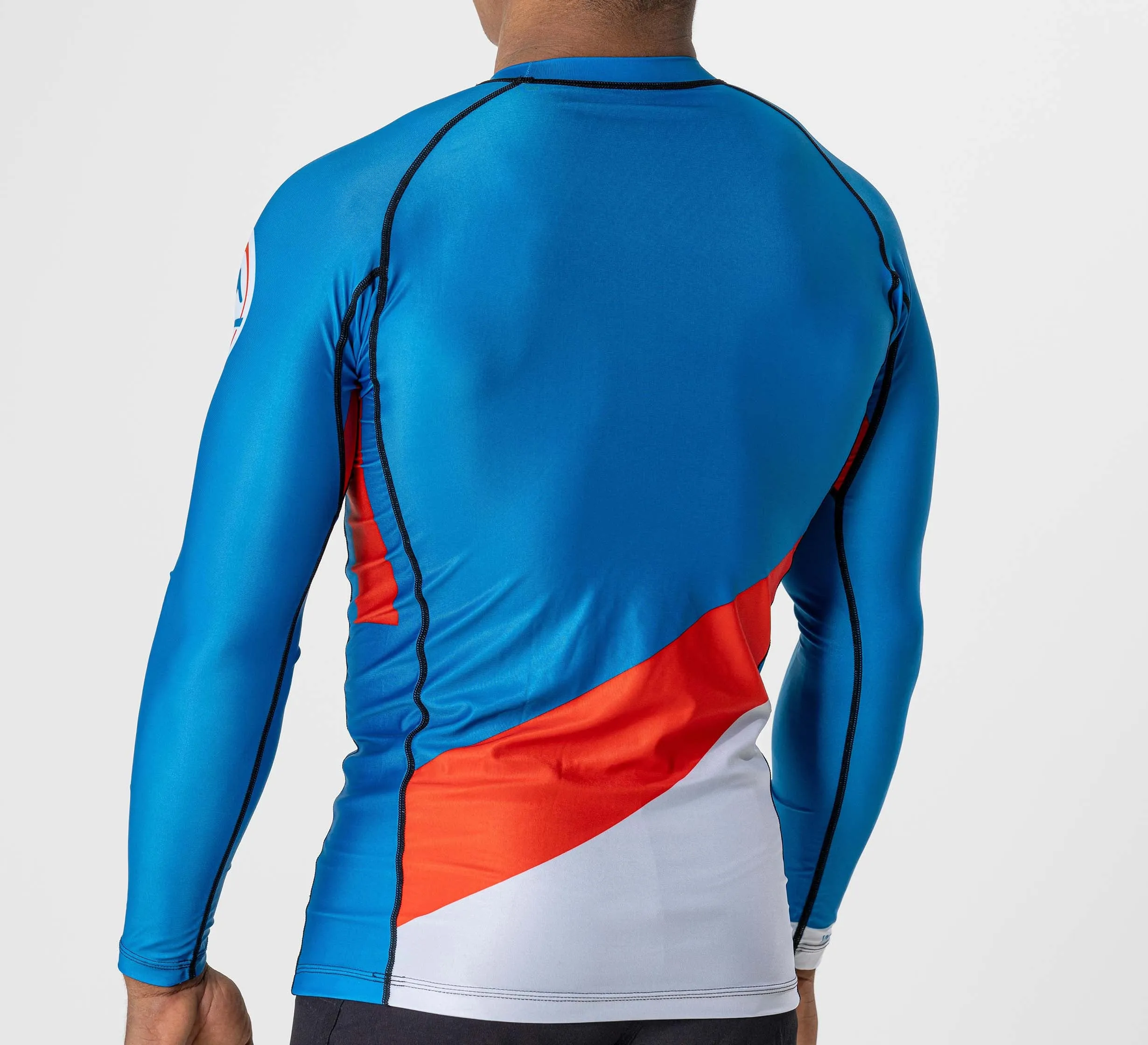 Pacer Flex Lite Long Sleeve Rashguard Blue/Red