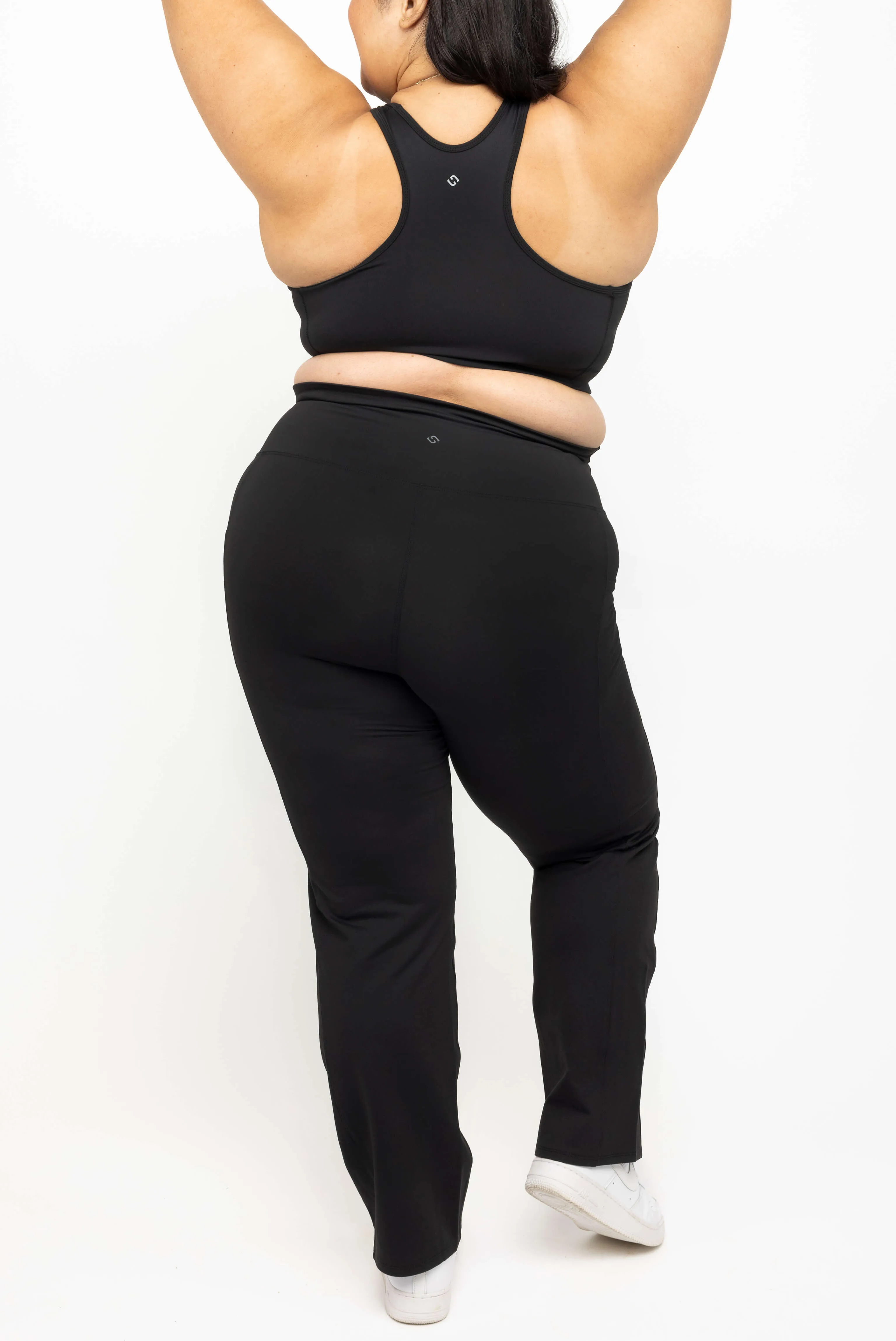 Pocket Straight Leggings - Black