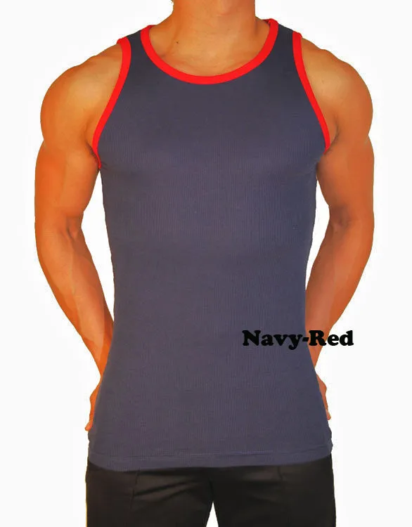 Robbie Contrast Mens Tank Top - Closeout