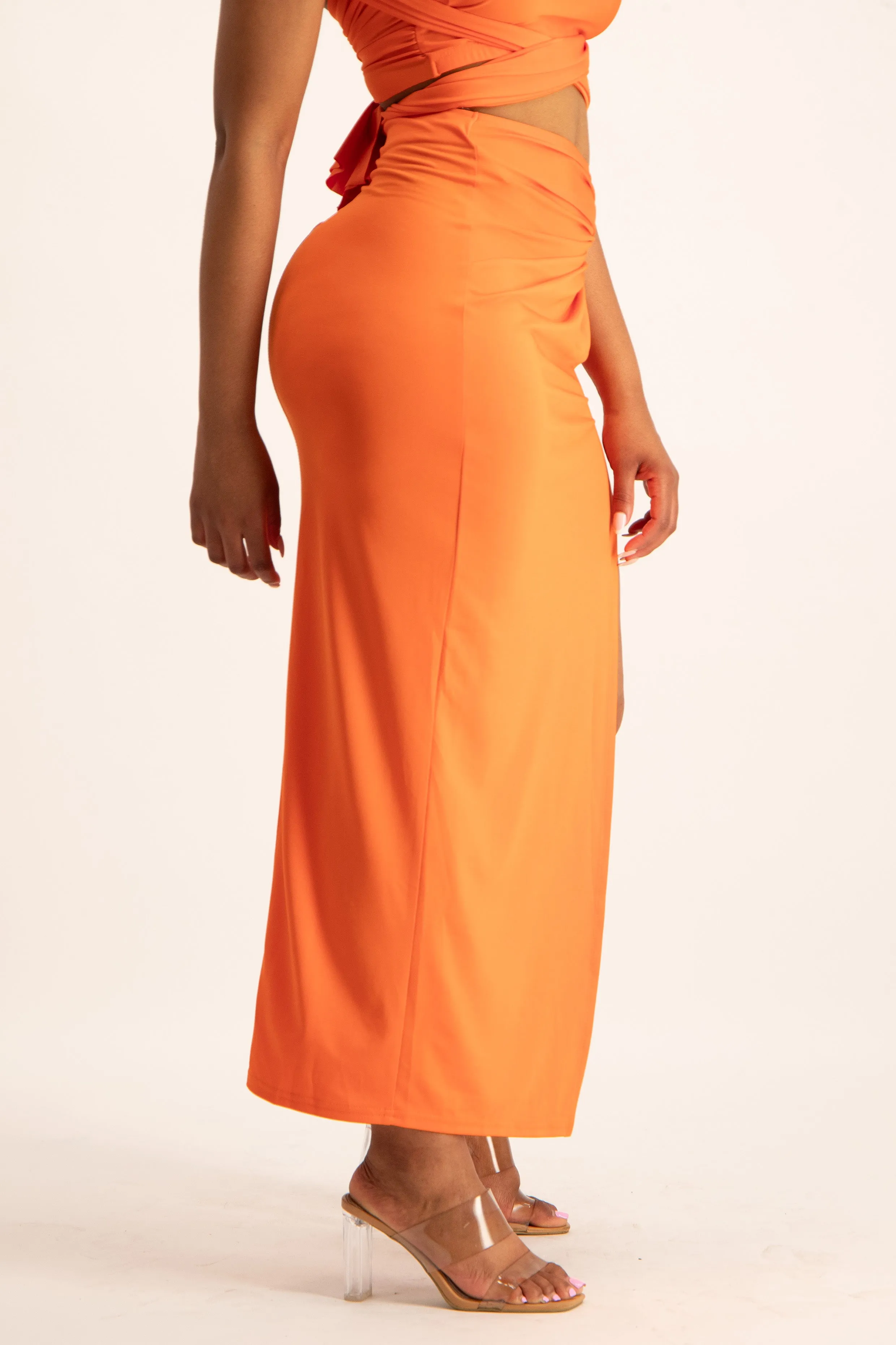 Sarong Skirt with Knot Detail