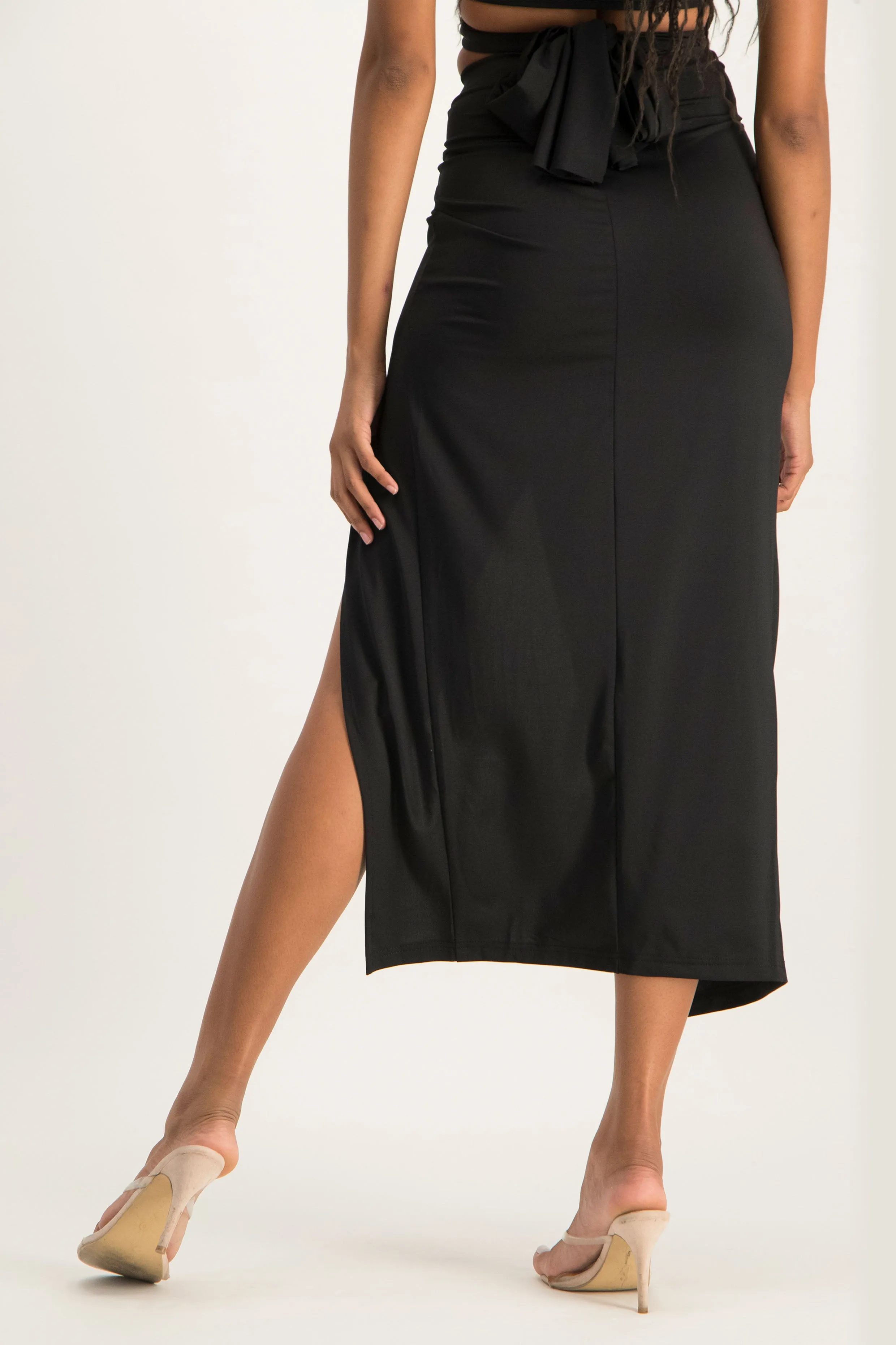 Sarong Skirt with Knot Detail
