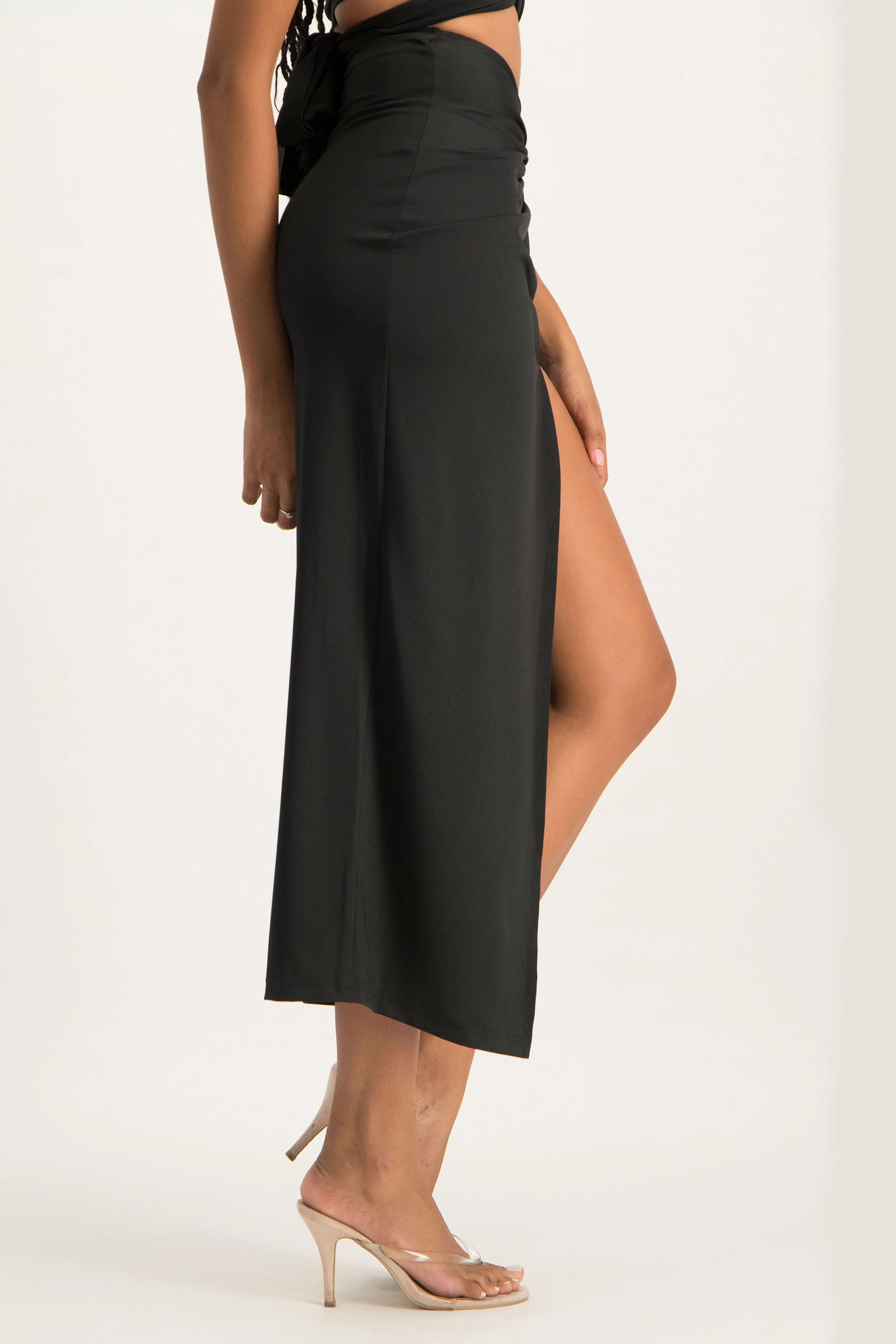 Sarong Skirt with Knot Detail