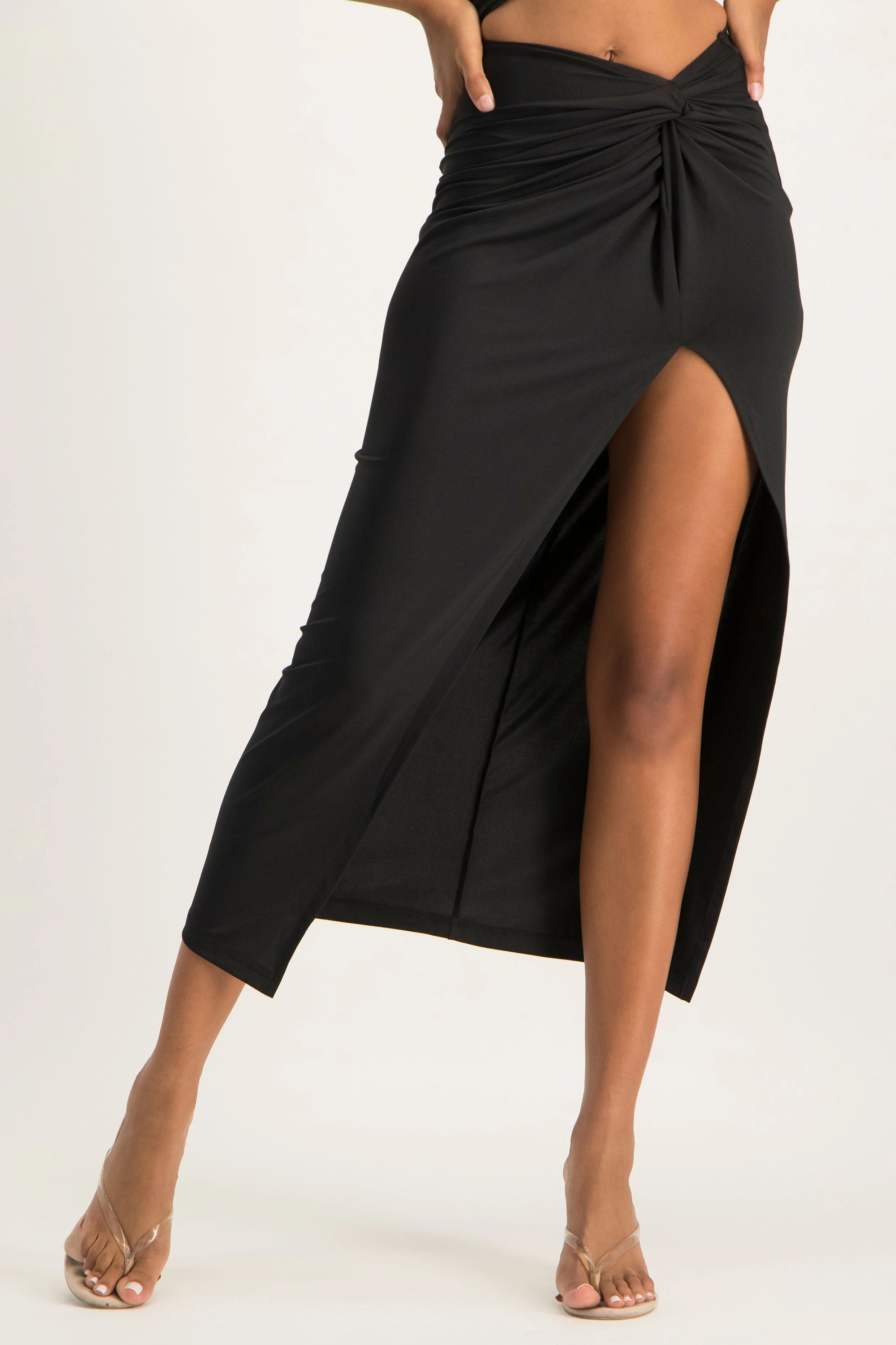 Sarong Skirt with Knot Detail