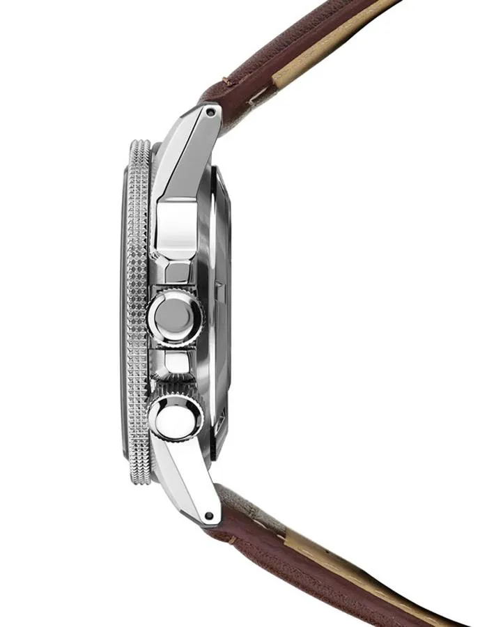 Seiko Prospex Automatic Compass Watch - Brown Dial - Brown Leather Strap