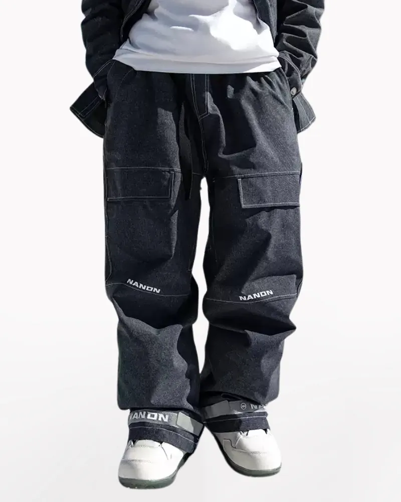 Ski Wear Outdoor Baggy Denim Ski Pants