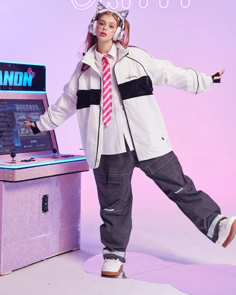 Ski Wear Outdoor Baggy Denim Ski Pants