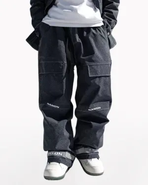 Ski Wear Outdoor Baggy Denim Ski Pants