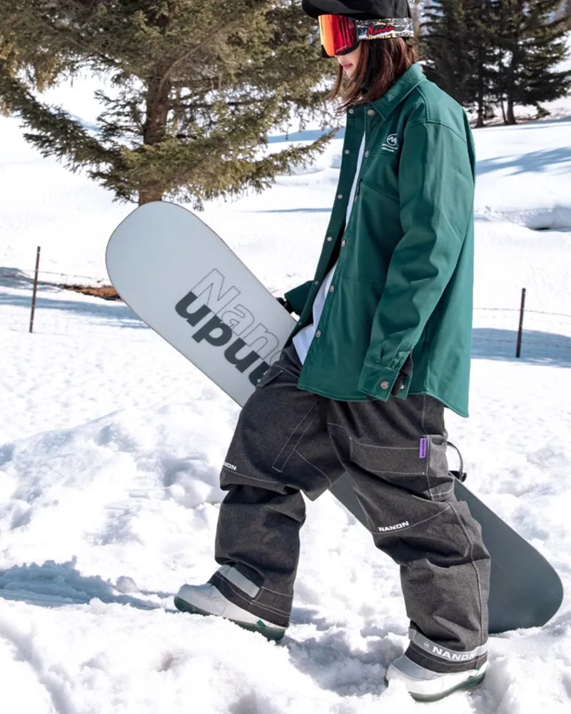 Ski Wear Outdoor Baggy Denim Ski Pants