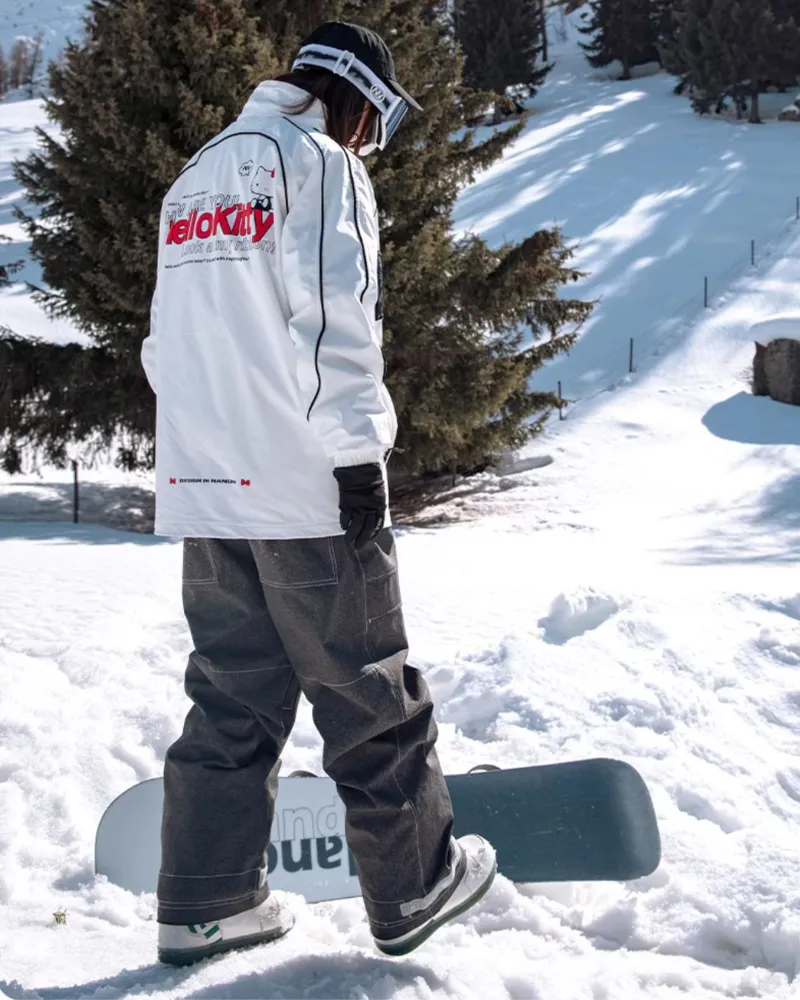 Ski Wear Outdoor Baggy Denim Ski Pants