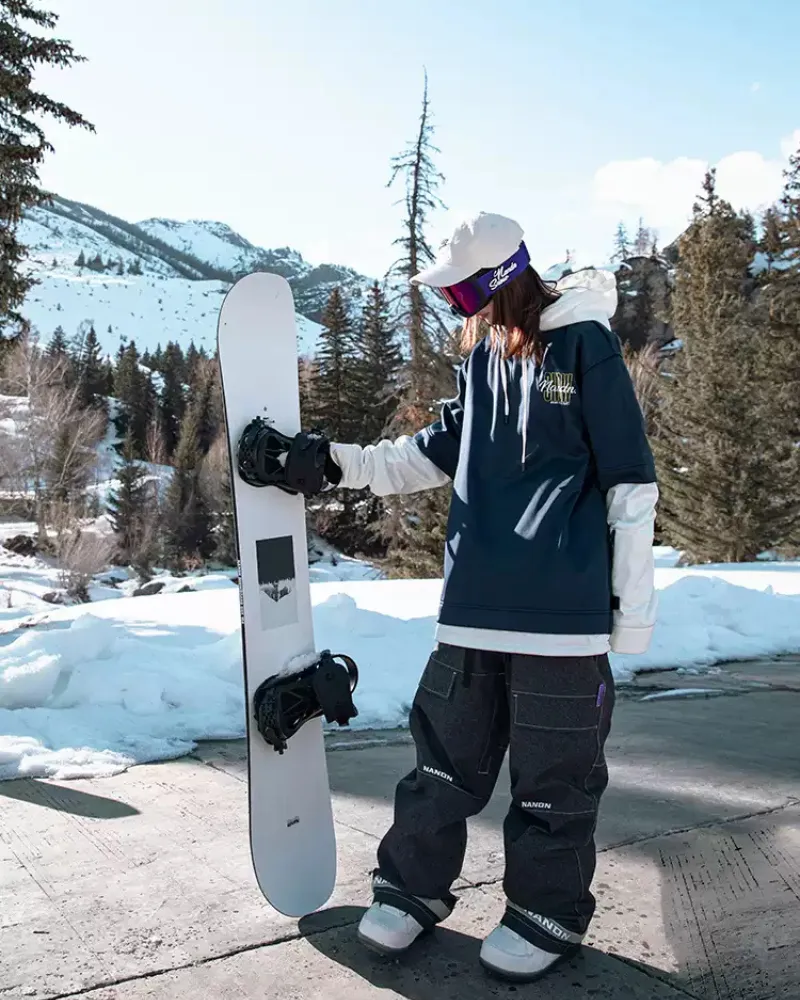 Ski Wear Outdoor Baggy Denim Ski Pants