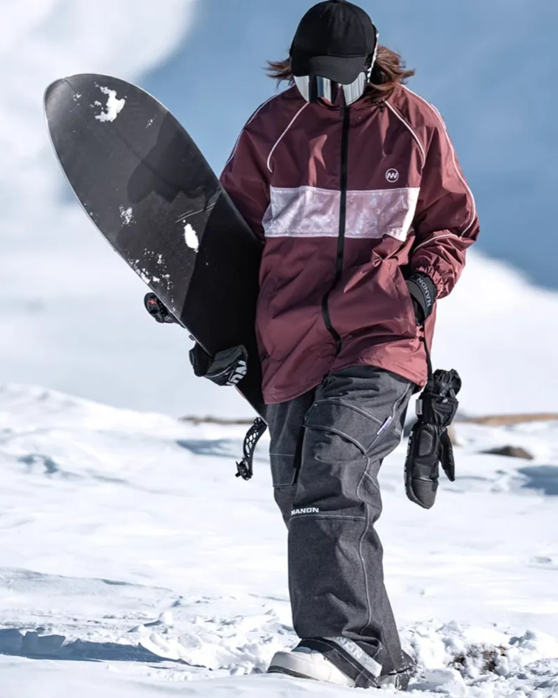 Ski Wear Outdoor Baggy Denim Ski Pants