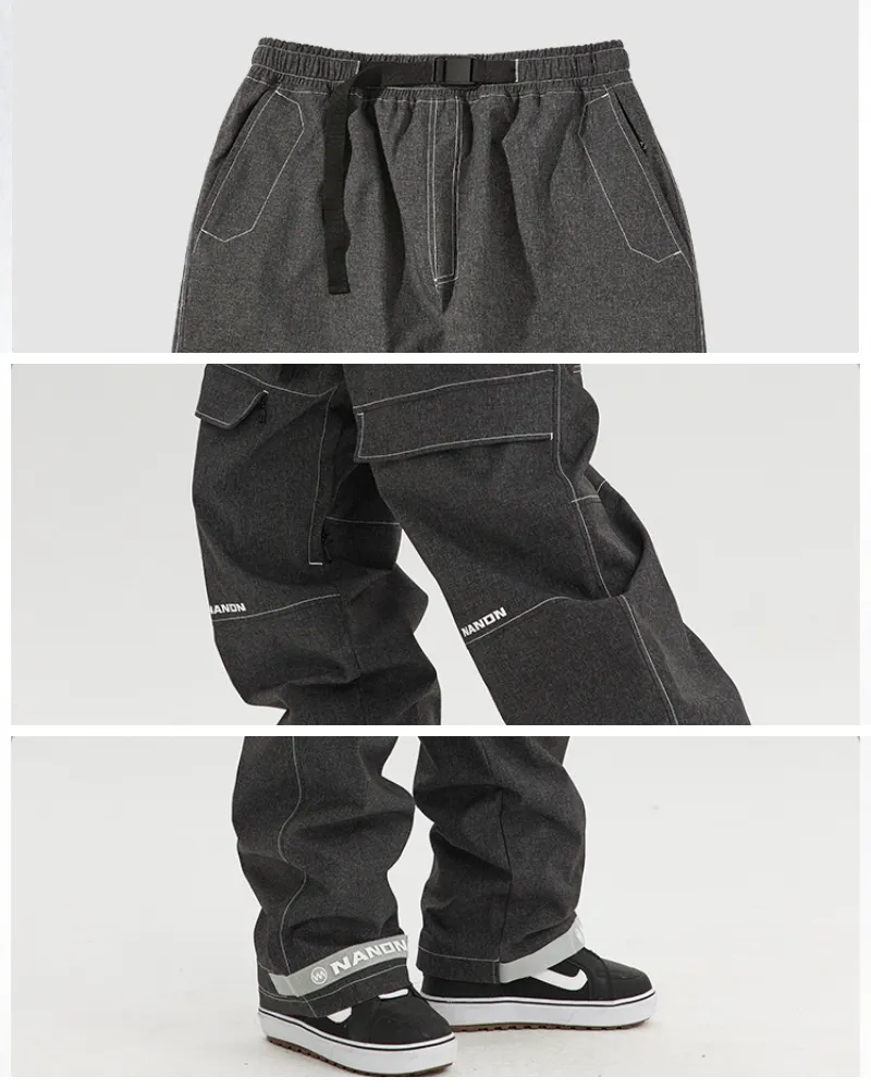 Ski Wear Outdoor Baggy Denim Ski Pants