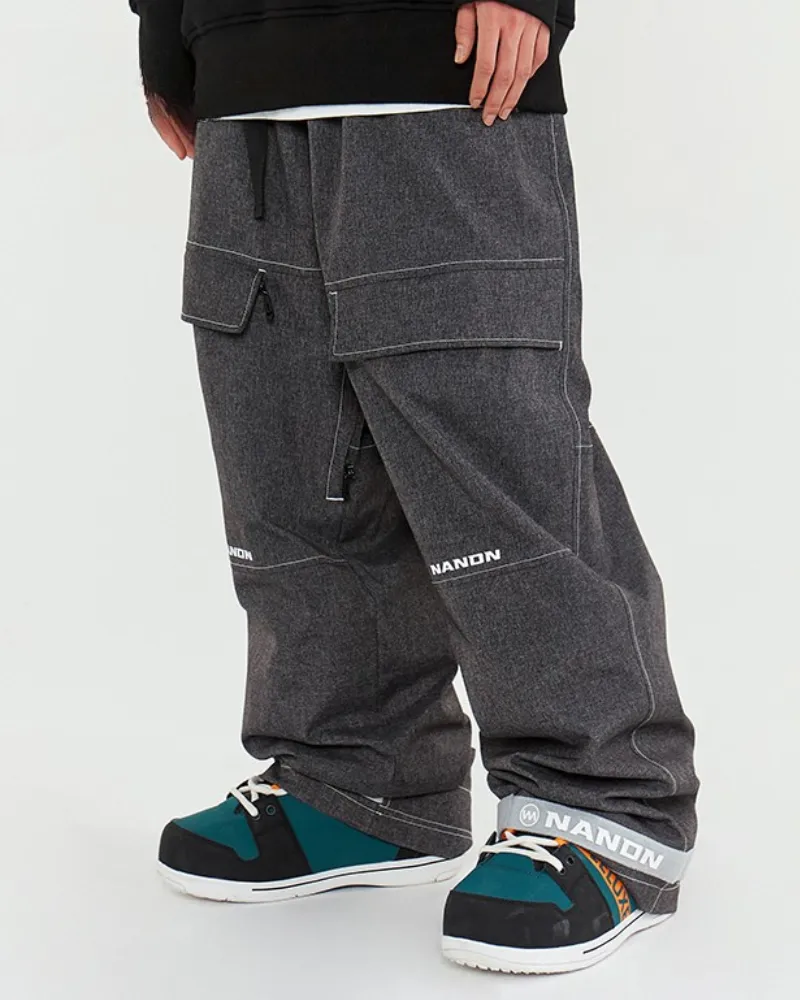 Ski Wear Outdoor Baggy Denim Ski Pants