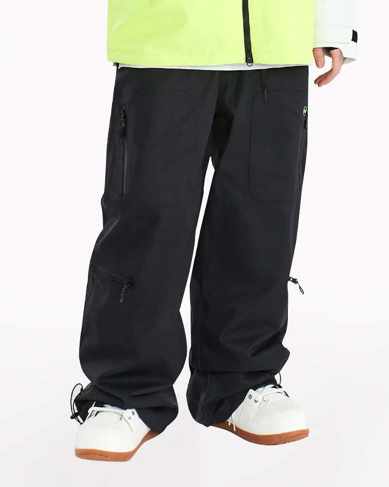 Ski Wear Snowboard Unisex Zip Baggy Snow Pants