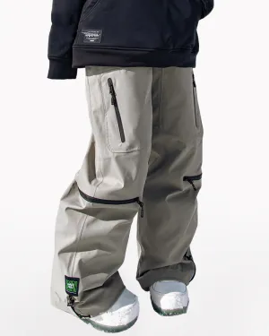 Ski Wear Snowboard Unisex Zip Baggy Snow Pants
