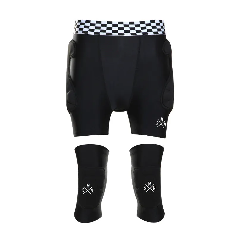 SMN Unisex Undercover Protective Impact Shorts & Knee Pads