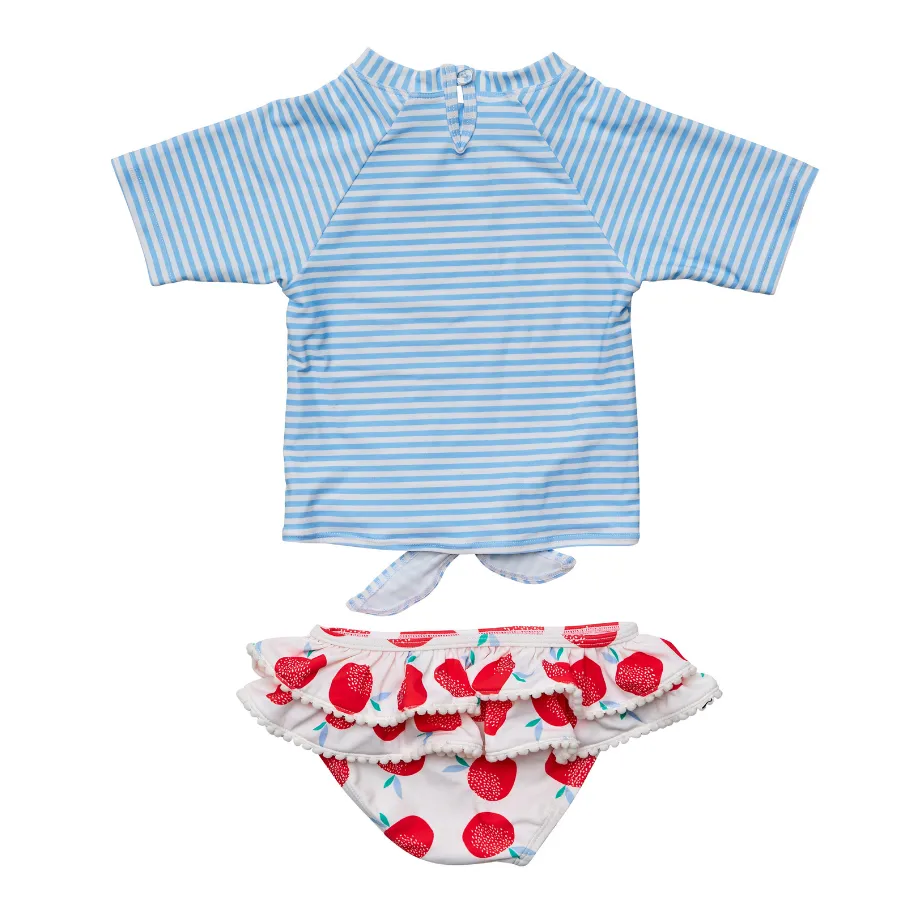Snapper Rock Juicy Fruit Short Sleeve Ruffle Set G50026 - Blue